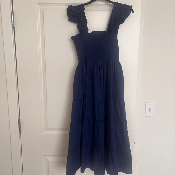 HILL HOUSE S Ellie Nap Dress in Navy - Picture 3 of 4
